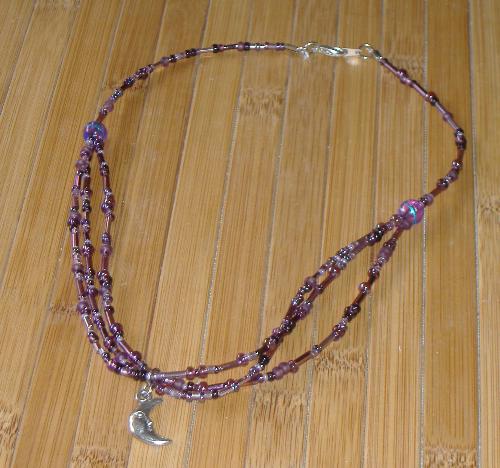 Purple Moon Necklace - A necklace I made for sale in my shop www.britachu.etsy.com