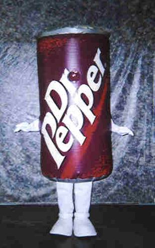 dr. pepper costume - it's inflateable! woo!