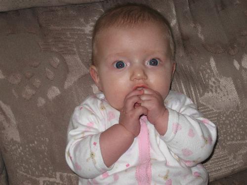 leah - my baby girl. 6 months old. was born two months early weighing only 4 pounds!