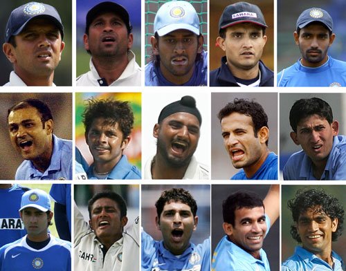 world cup winning team - final 15 player of indian cricket team