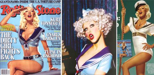 Christina Aguilera - Candyman - Christina in her navy style for the song candyman

pics from : Rollingstone magazine