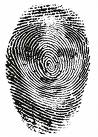 ~y o u~ - Picture of a fingerprint and a person's face, depicting 'unique'..