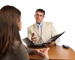 job interview - applicant on a job interview