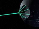 death star - picture of the death star space atation firing its primary and very destructive weapon.can blow up hole planets