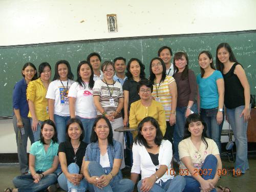 future guidance counselors - The Guidance and Counseling Class of Dr. Zenaida Lucas at the Philippine Normal University.
