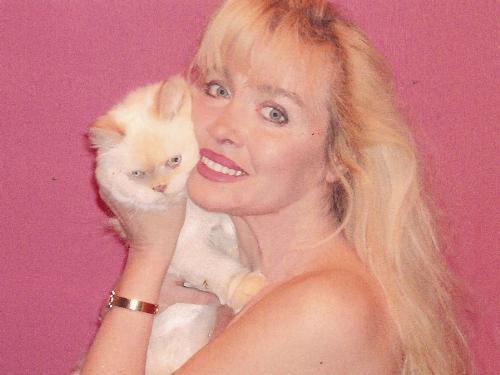Me and my Pooh Bear one of my seven cats - Me and my Pooh Bear