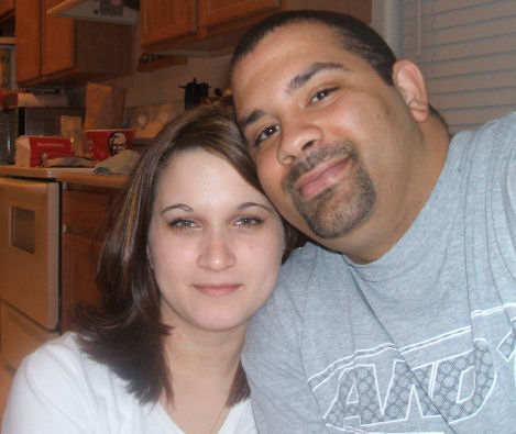 Me and my Hubby - This was taken a couple months ago before we moved...right after my new haircut and dye! lol.