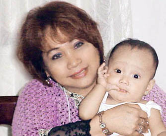 Me & My Grandson clark - This was taken last December 23, 2006 when Clark wasa baptized. He is now 8 month old. He's cute and I enjoy holding him.
