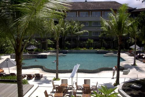 View from Harris Hotel in Bali (inside the complex - Great times in Bali! This was the Harris Hotel swimming pool!