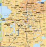 Orlando - Map of Metro Orlando, Florida