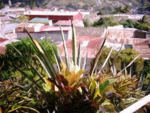 Rooftops of Boaco Nicaragua - This city is built on very steep hill so the streets are very steep. It is a pretty little city in Nicaragua called Boaco.