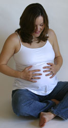 Mom To Be - She looks big, but not as big as I was LoL.