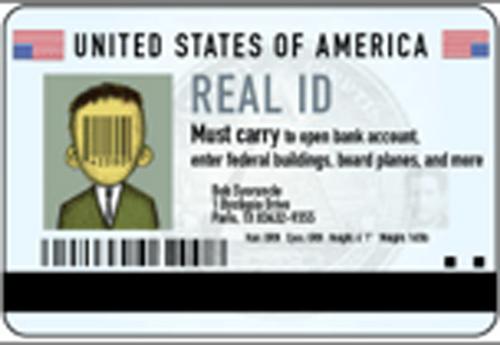 Real ID card - Real id card for as new federal regulation