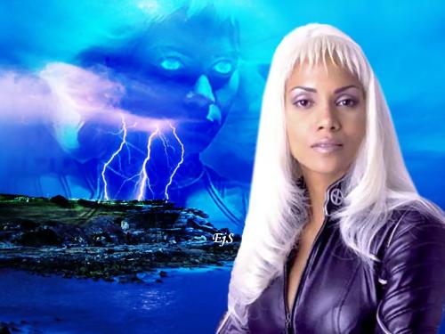 Storm - Wallpaper I created depicting the character of Storm portrayed by Halle Berry from the X-Men Movies