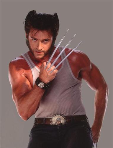 Wolverine - Black and white image of the mutant character Wolverine portrayed by Hugh Jackman in the X-men movies.