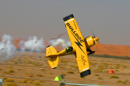 Air Show - A lot of the surprising stunt done by this pilot with his place during the Al Ain Acrobatic Air show.