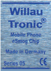 WillauTronic esmog chip - Protects you from damaging electromagnetic radiation emanating from your mobile phone.