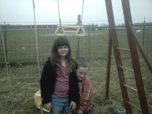 Young love - This is one of the sweetest pictures I have ever seen. It is my 6 year old nephew Hunter and his 6 year old girlfriend Abby.