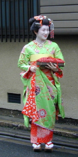 japan - a woman in japan traditional dress