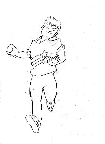 Cricket - Sketch of a bowler