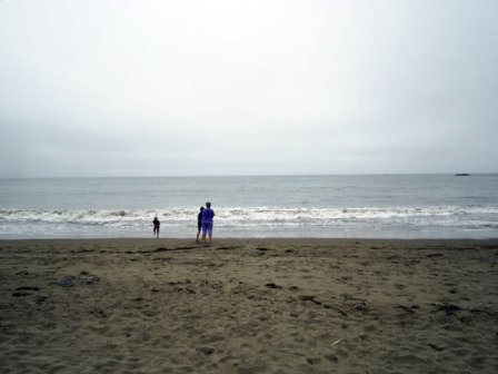 learning to bodysurf - Muir Beach, California