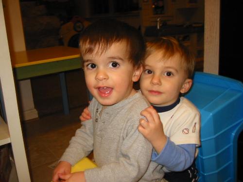 Jacob and Hunter  - I got this beautiful picture of my twin grandsons