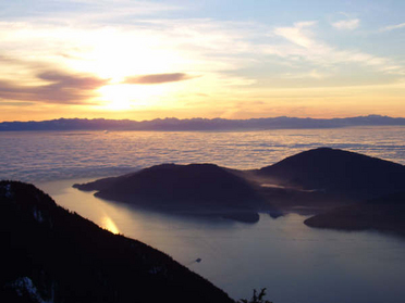 Howe Sound Lookout Point. - This is the view from one of the lookout points at Cypress Mountain. It's about an hours hike, but the view is stunning at any time of day.