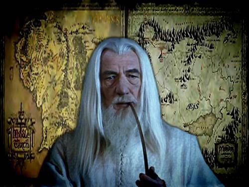 Gandalf - Wallpaper I created depicting the character of Gandalf, played by Sir Ian McKellen, from the movie series Lord of the Rings