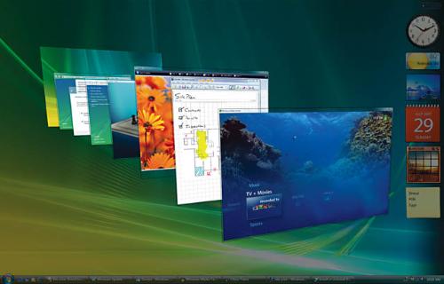 Windows Vista Desktop - Oh so cool of this 3D desktop of Microsoft Windows Vista....