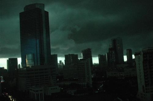 poluted too (?) - photo taken from 48th floor's Mulia Building at evening, 17.30, Jakarta/Indonesia.