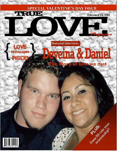 True Love magazine cover - This is a gorgeous magazine cover that makes a great gift for valentines day or any special event.