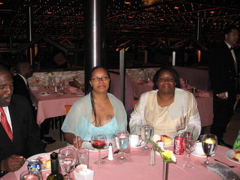 On my first cruise - I went on my first cruise last June and this was my dinner partner;