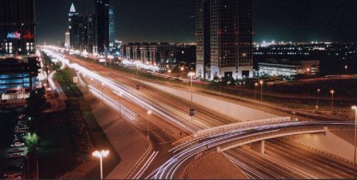 Busy Highway - This is Sheikh Zayed Road the busiest and deadliest highway in the United Arab Emirates... This highway is the main road connecting DUbai and Abu Dhabi the two big cities of the United Arab Emirates...