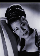 Ella Fitzgerald(1918-1996) - A beautiful pic of a beautiful lady; Known as the First Lady of Song due to her scatting and interpretations of song, next to Billie Holliday, Ella was a popular singer of her time and kept touring successfully until three years before her death.