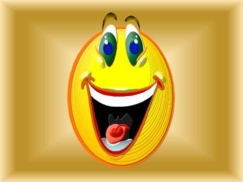 'the giggler' - Graphic of modified 'smiley'.