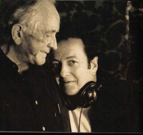 Johnny Cash and Joe Strummer - Johnny Cash and Joe Strummer during the recording of Redemption Song, April 2002