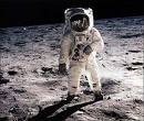 first man on the moon - picture of man on the moon a great feit in technoligy