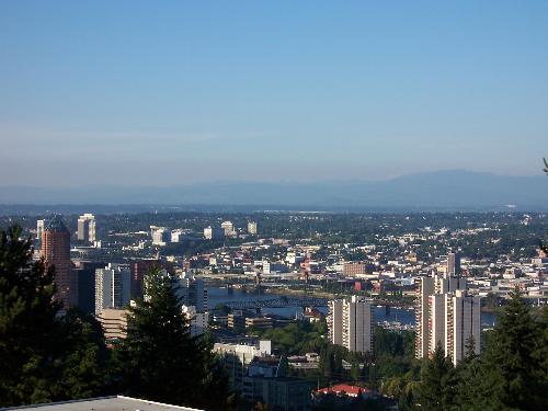 Portland skyline - A mid-summer view of Portland's downtown.