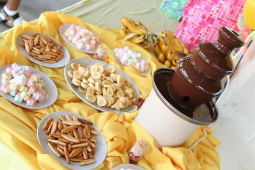 Chocolate Fountain - The Chocolate Fountain had always been a part of important celebrations in our family - from my wedding to my grandmother's 77th birthday and the latest is my daughter's first birthday. Having one of those is such a treat especially for chocolate lovers like me and my family...yummy!