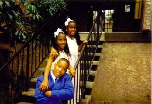 Three Little Angels - These are my sister's triplets. Two girls and a boy, I admire them.