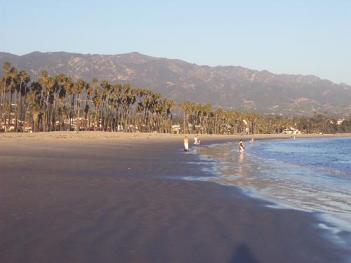 An empty beach in Santa Barbara, CA - This is the beach I was married at, and had dinner with my wife the 1st time. It is beautiful, and rarely empty like this. I hope you enjoy the picture. An empty beach in Santa Barbara, CA - This is the beach I was married at, and had dinner with my wife the 1st time. It is beautiful, and rarely empty like this. I hope you enjoy the picture.