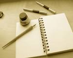 beginning writers - Blank pad of paper and felt tip pen