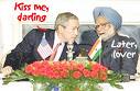 Manmohan in the Bush - Indian Prime Minister Manmohan Singh with American President George Bush.