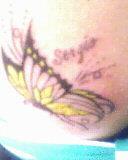 tattoed on my chest! - butterfly tattoo