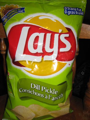 Bay of Lays Potato chips  -  Lays Dill Pickle Potato chips 