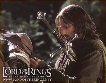 Aragorn - I like how Vigo Mortenssen performed. He did well in portraying Aragorns role. It fits him.