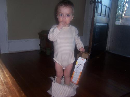 My son the diapered wonder! - His pants kept falling off but i found something interesting in his diaper!