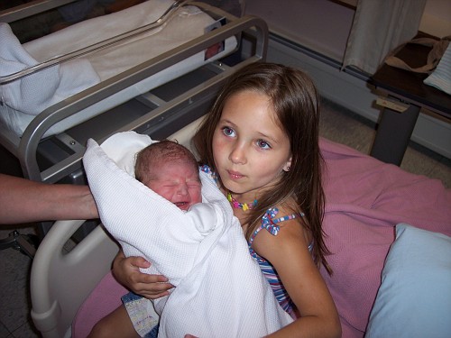 grand daughter and new grandson - grandkids