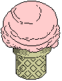 ice cream - pink ice cream