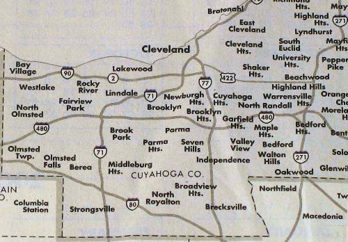 Cuyahoga County - This is a photograph over lay of what is Cuyahoga County and this was posted for the purposes of making people understand what is local and regional as opposed to what is far and distant and long range from Cleveland Ohio. I was simply looking to isolate people who live in the 38 cities of Cuyahoga Counthy